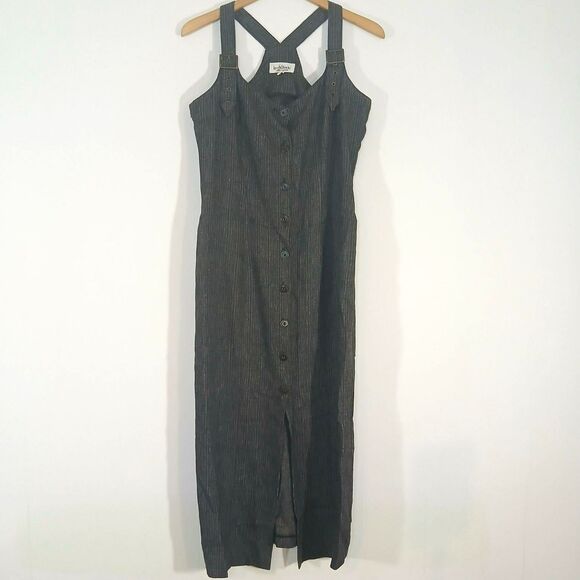 Le Chateau Dresses & Skirts - Vintage Le Chateau Ribbed Knit Midi Dress Black Large 90s Grunge Goth